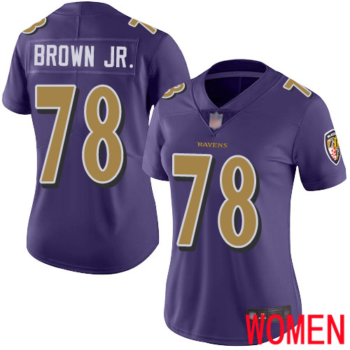 Baltimore Ravens Limited Purple Women Orlando Brown Jr. Jersey NFL Football #78 Rush Vapor Untouchable->youth nfl jersey->Youth Jersey